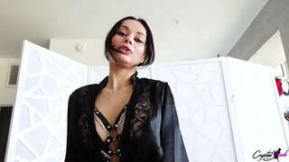 Seksi Brunette Deepthroat Big Cock jeung Gairah Doggy Fucking nepi Cum di Sungut